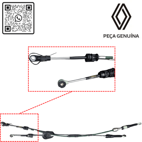 RN 36236R 344136236R CABO DA ALAVANCA DE CAMBIO -DUPLO- KWID - 2